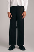 MOCHA RELAXED-FIT STRAIGHT-LEG TROUSERS