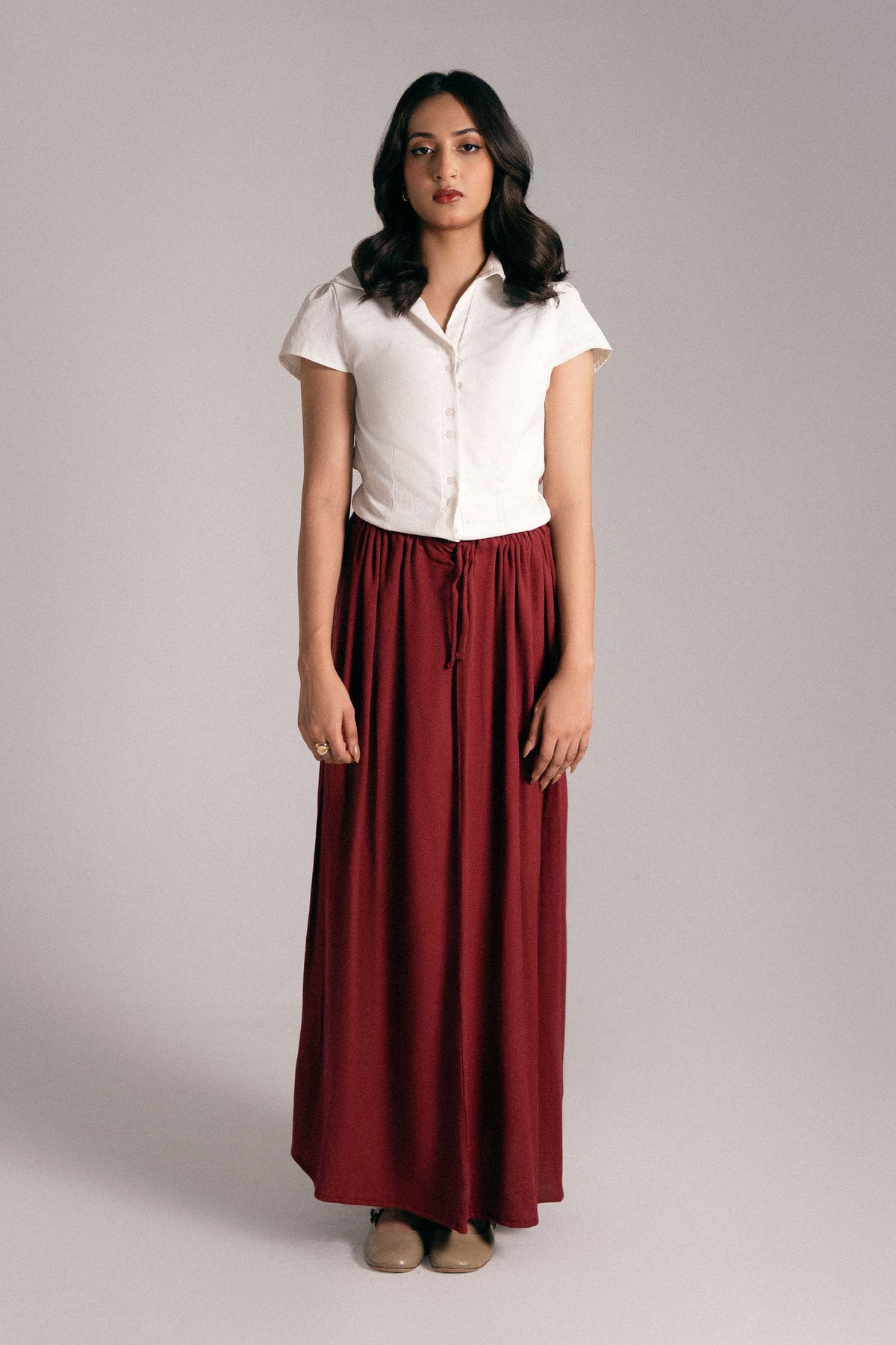 MAROON MUSE SKIRT