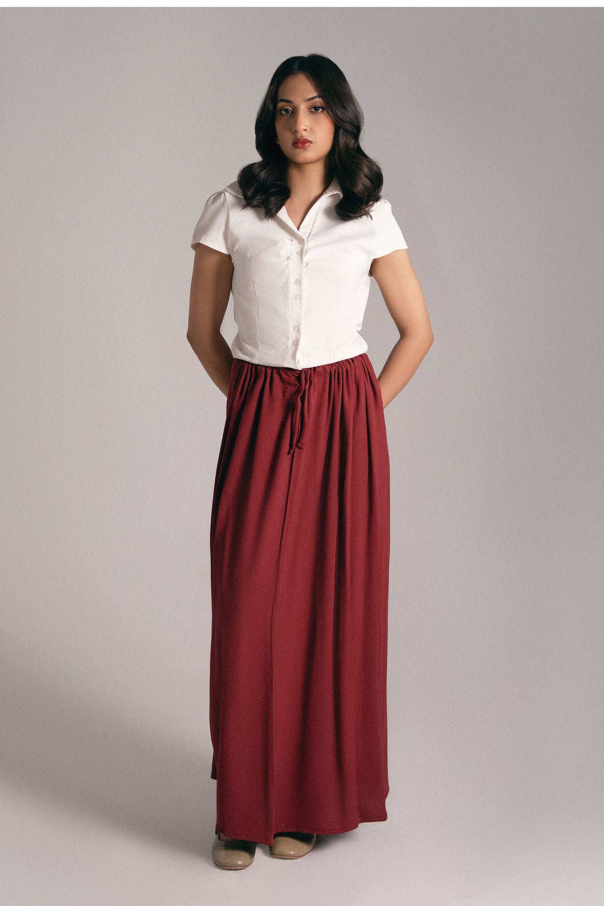MAROON MUSE SKIRT