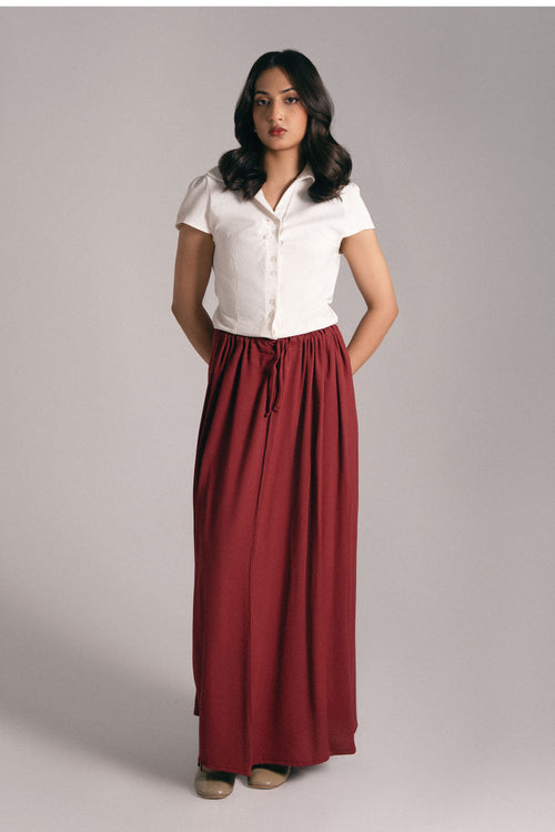 MAROON MUSE SKIRT