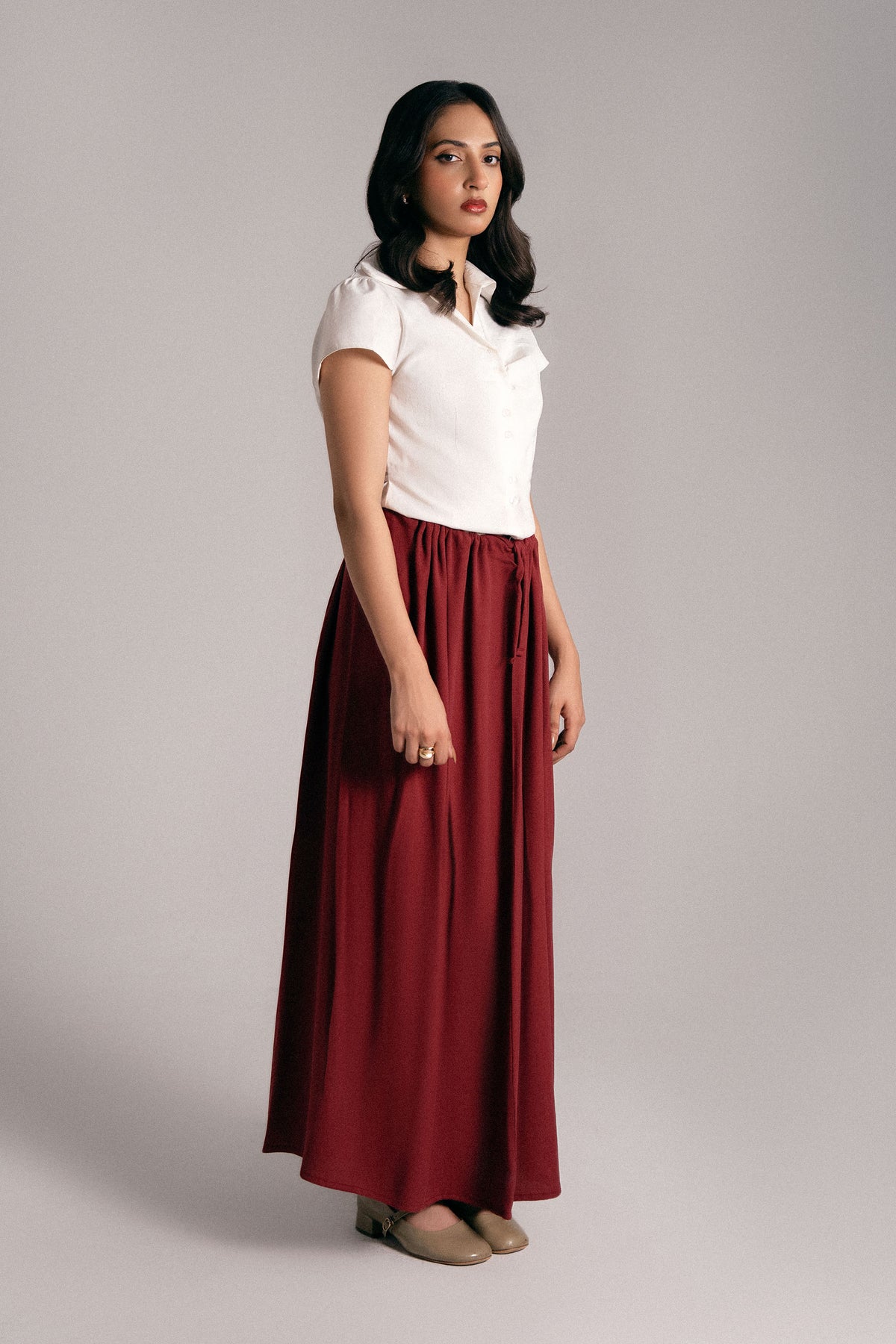 MAROON MUSE SKIRT