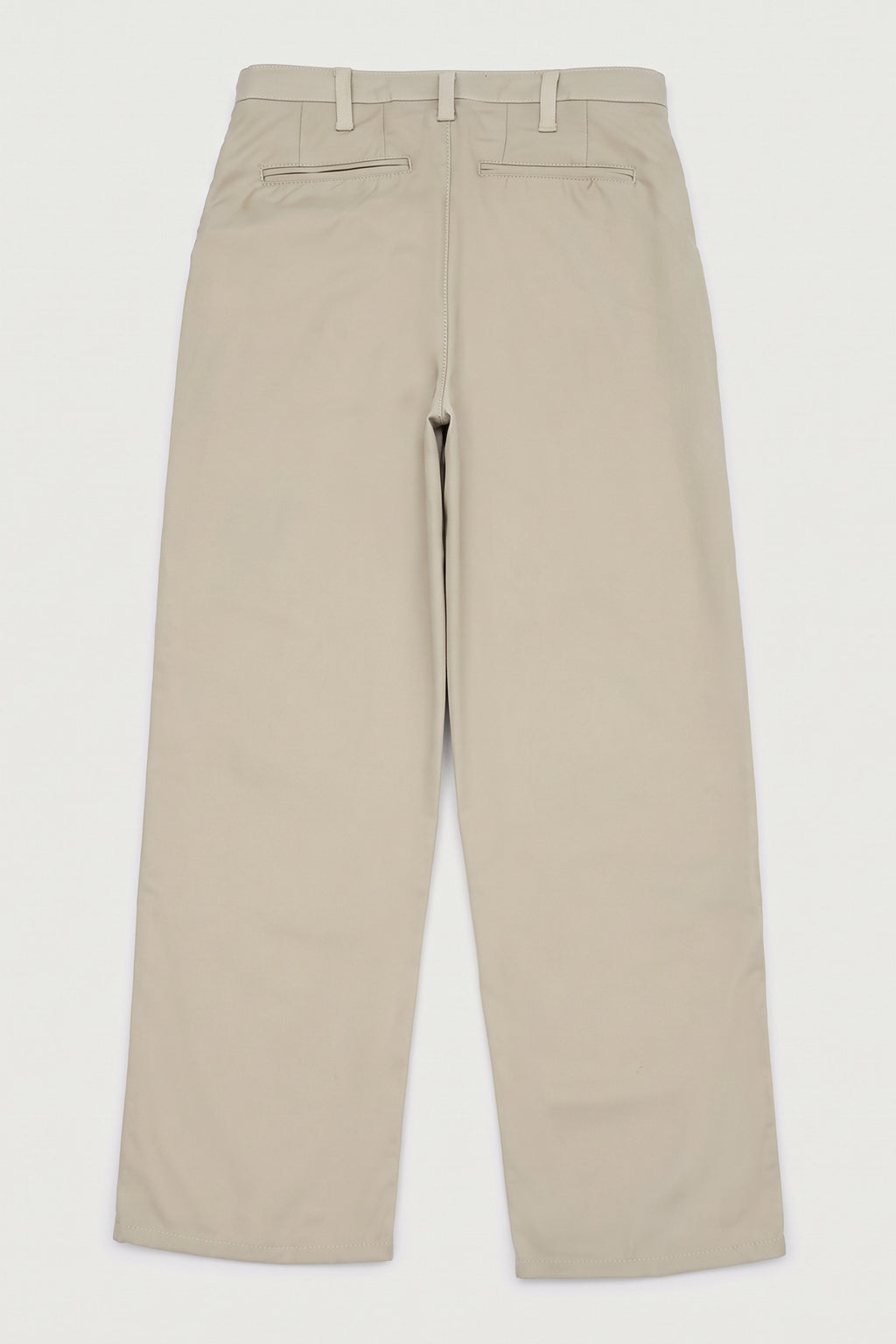 BEIGE RELAXED-FIT STRAIGHT-LEG TROUSERS