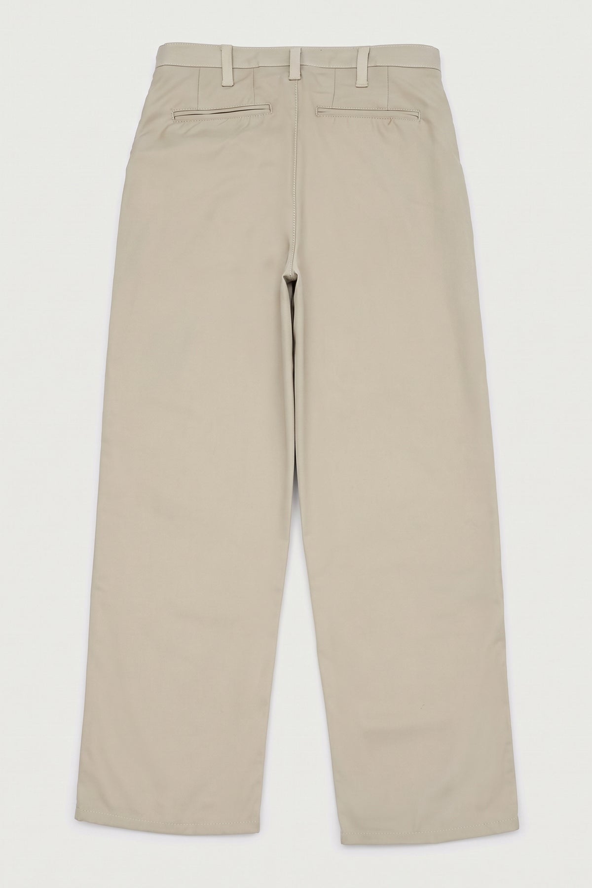 BEIGE RELAXED-FIT STRAIGHT-LEG TROUSERS